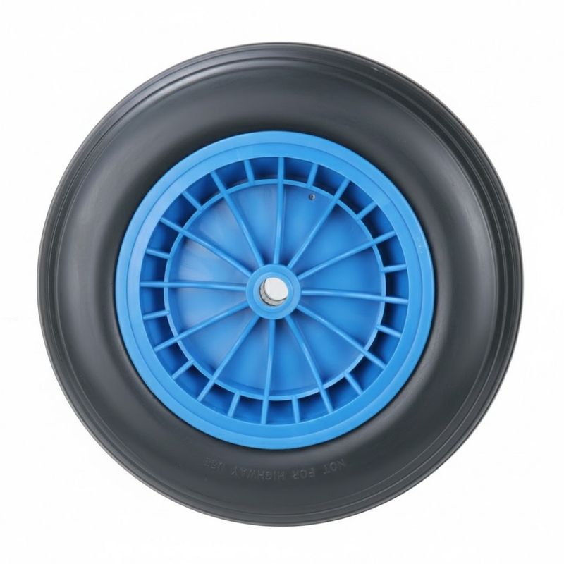 Casa si Gradina - Gradinarit si plante - Utilaje gradina - Consumabile si accesorii utilaje de gradina - Roata roaba Spuma 400-8, ax 14'', interior plastic, pentru utilizarea intensiva, Albastru - Infinity.ro
