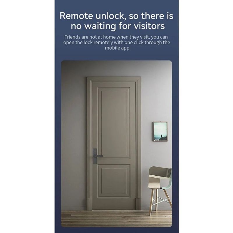 Casa si Gradina - Constructii - Feronerie si accesorii - Broaste si yale - Incuietoare Smart cu, Acces prin Aplicatie, Card si Cod, Stocare in Cloud, Negru - Infinity.ro