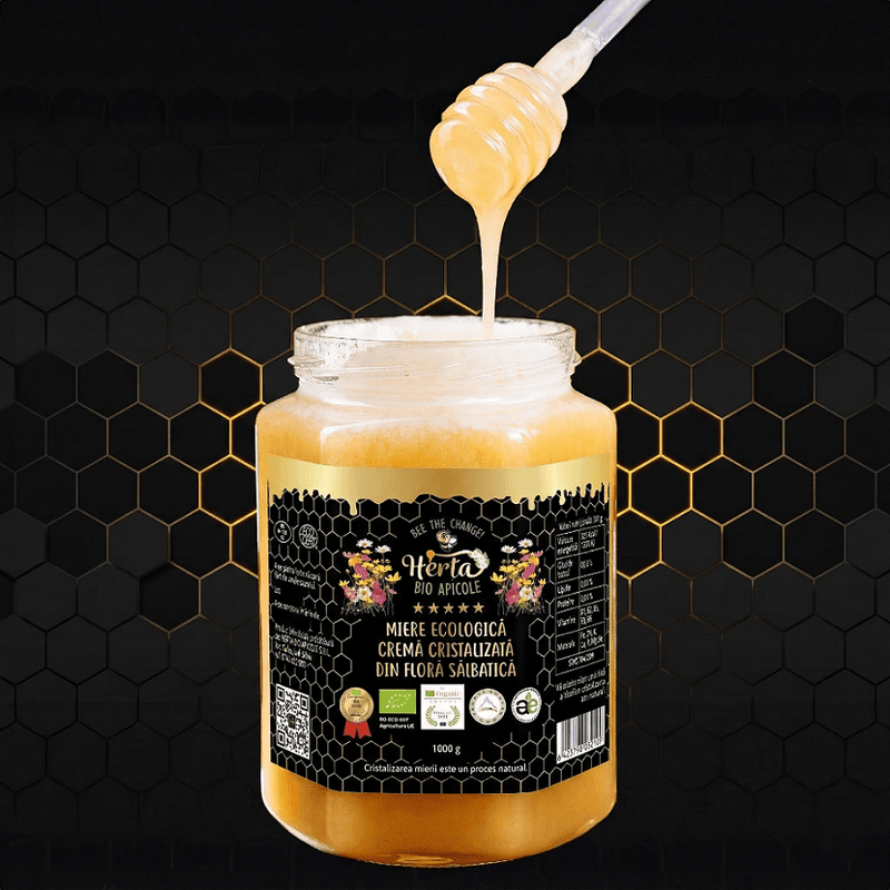 Market - Bacanie - Produse bio - Miere ecologica crema cristalizata flora salbatica 1000g - Infinity.ro