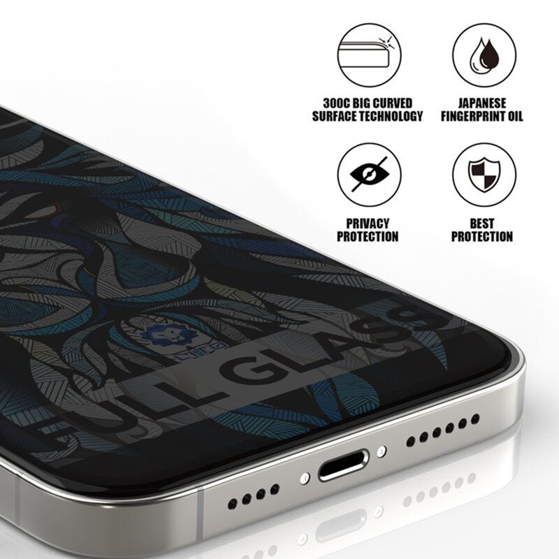 Laptop, Telefoane si Tablete - Telefoane mobile si accesorii - Accesorii Telefoane - Folii protectie telefoane - Folie pentru iPhone 17 / iPhone 16 Pro - Lito D+ Max Privacy 300C - Black - Infinity.ro