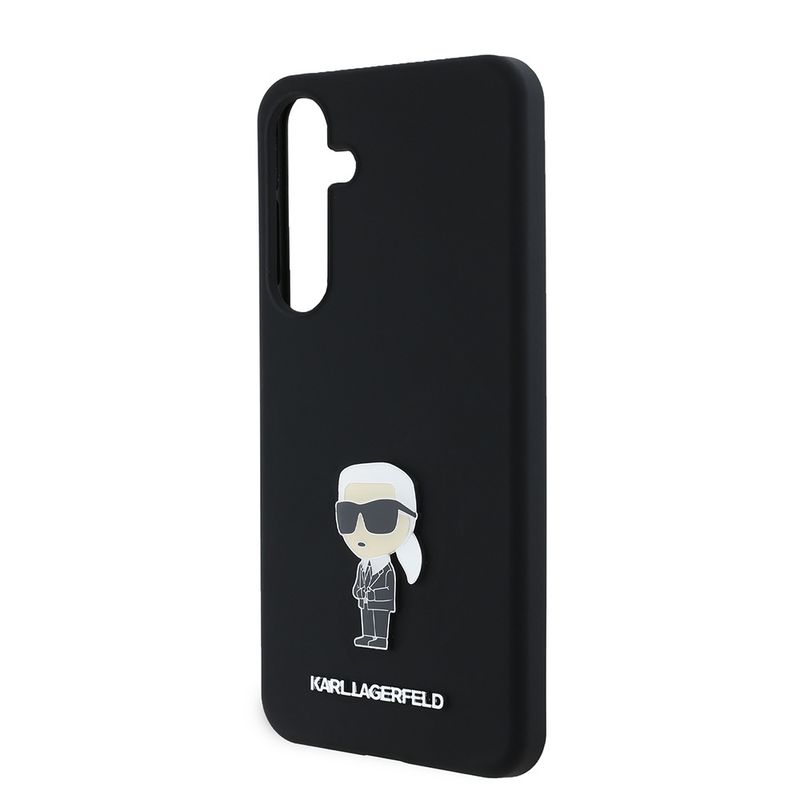 Laptop, Telefoane si Tablete - Telefoane mobile si accesorii - Accesorii Telefoane - Huse telefoane - Husa pentru Samsung Galaxy S24 Plus - Karl Lagerfeld Silicone (KLHCS24MSMHKNPK) - Ikonik Metal Pin - Infinity.ro