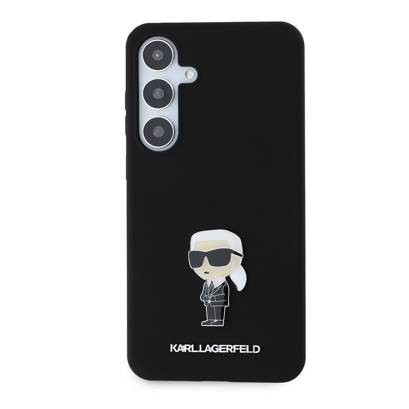 Laptop, Telefoane si Tablete - Telefoane mobile si accesorii - Accesorii Telefoane - Huse telefoane - Husa pentru Samsung Galaxy S24 Plus - Karl Lagerfeld Silicone (KLHCS24MSMHKNPK) - Ikonik Metal Pin - Infinity.ro