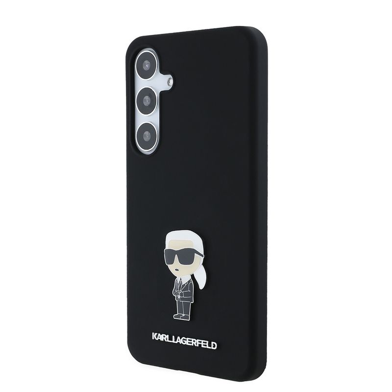 Laptop, Telefoane si Tablete - Telefoane mobile si accesorii - Accesorii Telefoane - Huse telefoane - Husa pentru Samsung Galaxy S24 Plus - Karl Lagerfeld Silicone (KLHCS24MSMHKNPK) - Ikonik Metal Pin - Infinity.ro