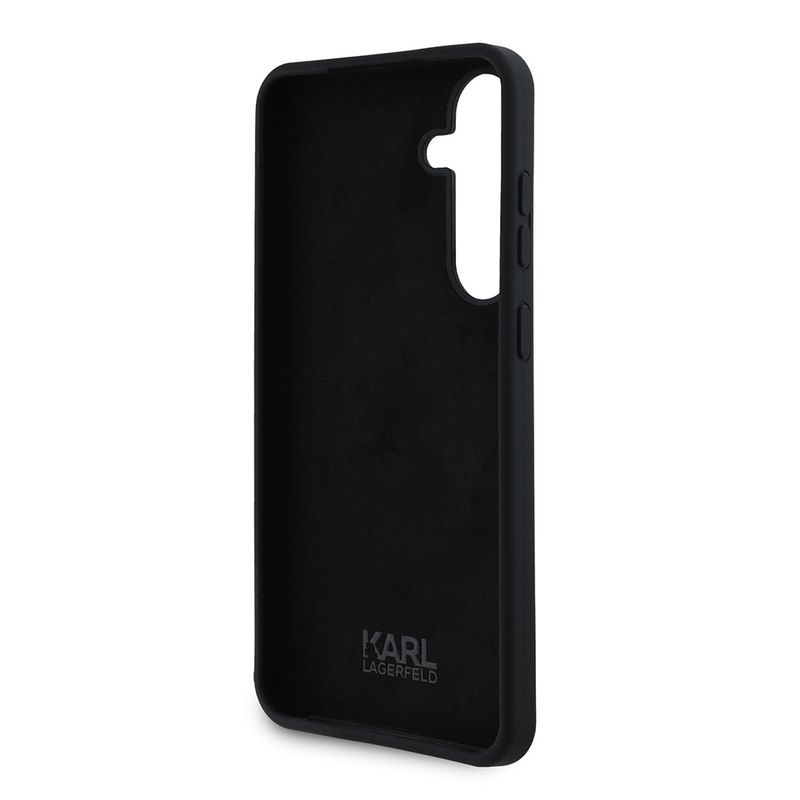 Laptop, Telefoane si Tablete - Telefoane mobile si accesorii - Accesorii Telefoane - Huse telefoane - Husa pentru Samsung Galaxy S24 Plus - Karl Lagerfeld Silicone (KLHCS24MSMHKNPK) - Ikonik Metal Pin - Infinity.ro