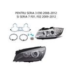 Auto si Moto - Piese auto si accesorii - Caroserie - Faruri, stopuri si proiectoare - Set 2 rame adaptoare la lupe Hella G5 pentru BMW Seria 3 E90, Seria 7 F01, F02 - pentru farurile adaptive - Infinity.ro