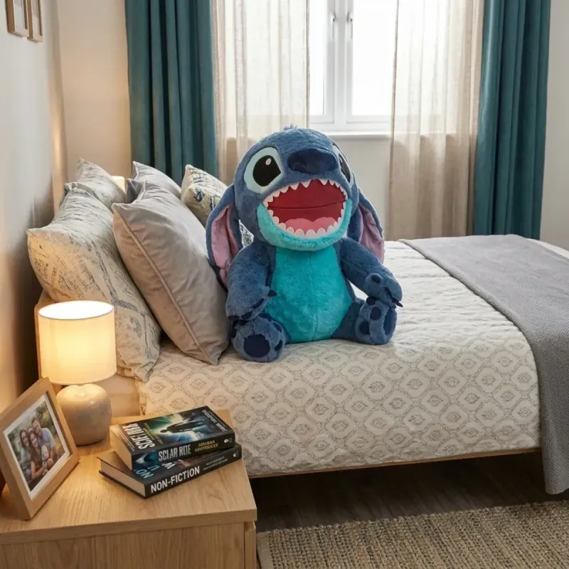 Jucarii, Copii si Bebe - Jucarii si jocuri - Jucarii de plus - Jucarie din plus Stitch Catoons adorabila, pentru copii peste 3 ani, dimensiune 45cm, culoare Albastru ABYZ - Infinity.ro
