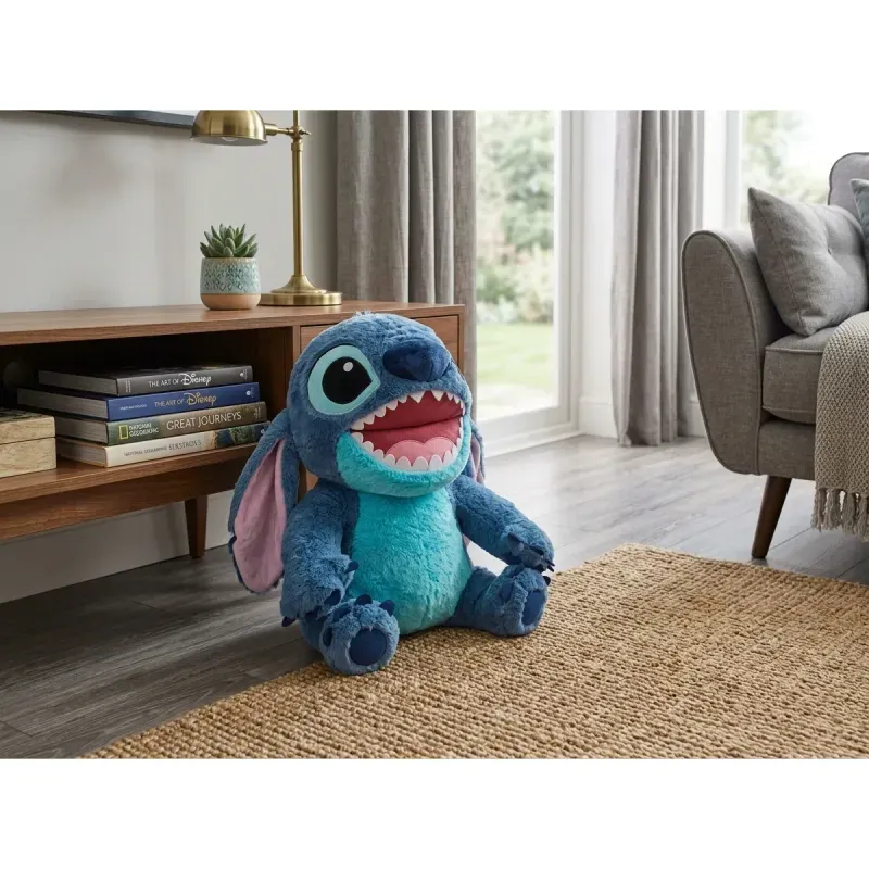 Jucarii, Copii si Bebe - Jucarii si jocuri - Jucarii de plus - Jucarie din plus Stitch Catoons adorabila, pentru copii peste 3 ani, dimensiune 45cm, culoare Albastru ABYZ - Infinity.ro