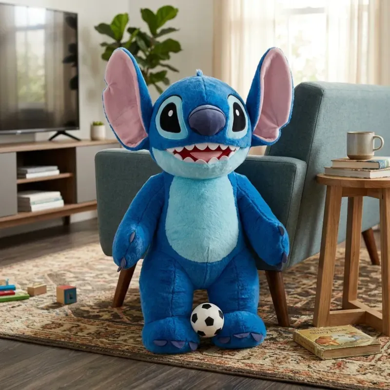 Jucarii, Copii si Bebe - Jucarii si jocuri - Jucarii de plus - Jucarie din plus Stitch Catoons adorabila, pentru copii peste 3 ani, dimensiune 70cm, culoare Albastru ABYZ - Infinity.ro