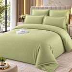 Casa si Gradina - Textile si covoare - Lenjerii de pat - Seturi de lenjerie - Lenjerie de pat Damasc Premium Uni, 6 piese, 2 persoane, Culoare Verde fistic - Infinity.ro
