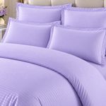 Casa si Gradina - Textile si covoare - Lenjerii de pat - Seturi de lenjerie - Lenjerie de pat Damasc Premium Uni, 6 piese, 2 persoane, ,Culoare Lila - Infinity.ro
