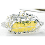 Casa si Gradina - Bucatarie si vesela - Vesela si tacamuri - Farfurii si boluri - Untiera din sticla transparenta cu capac MADGENIX 17 x 10.5 cm - Infinity.ro