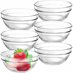 Casa si Gradina - Bucatarie si vesela - Vesela si tacamuri - Farfurii si boluri - Set 6 sosiere din sticla transparenta 80 ml 9x3.8 cm boluri mici pentru aperitive si sosuri - Infinity.ro