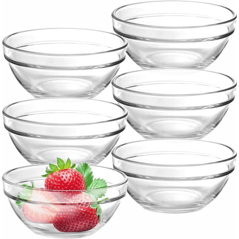 Casa si Gradina - Bucatarie si vesela - Vesela si tacamuri - Farfurii si boluri - Set 6 sosiere din sticla transparenta 80 ml 9x3.8 cm boluri mici pentru aperitive si sosuri - Infinity.ro