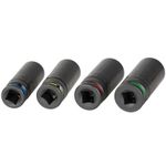 Casa si Gradina - Constructii - Scule de mana si unelte - Chei si truse chei - Set 4 chei tubulare, otel CrV, 17/19/21/22 mm, codificate pe culori, rezistente pentru atelier si auto - Infinity.ro