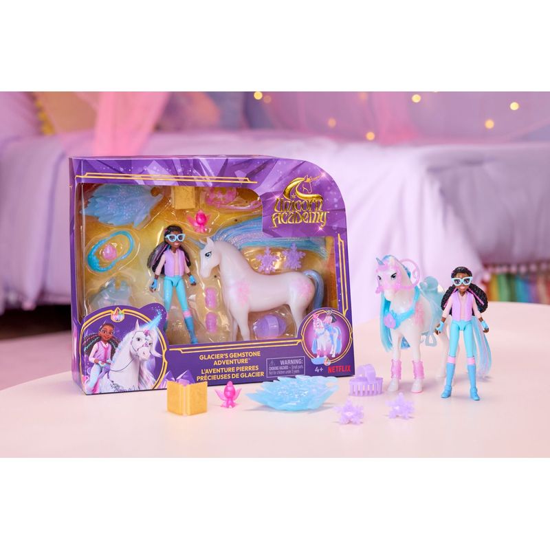 Jucarii, Copii si Bebe - Jucarii si jocuri - Figurine - Unicorn Academy Set aventura cu pietre pretioase a lui Glacier - Infinity.ro
