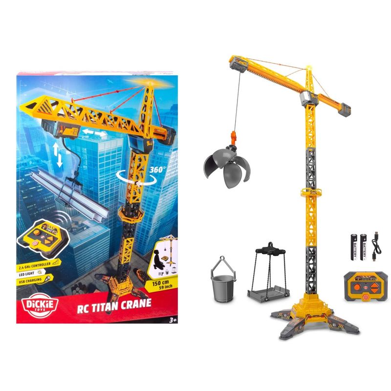Jucarii, Copii si Bebe - Jucarii si jocuri - Vehicule si jucarii cu telecomanda - Utilaje constructie de jucarie - Dickie Macara cu telecomanda 150cm - Infinity.ro
