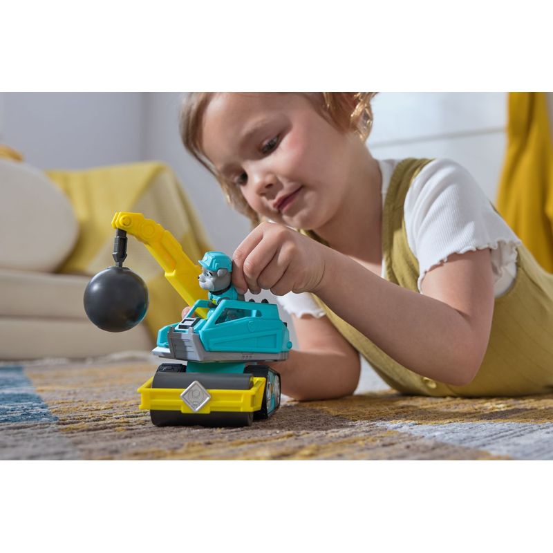 Jucarii, Copii si Bebe - Jucarii si jocuri - Vehicule si jucarii cu telecomanda - Utilaje constructie de jucarie - Patrula Catelusilor Rubble si echipa vehicul cu bila de demolare - Infinity.ro