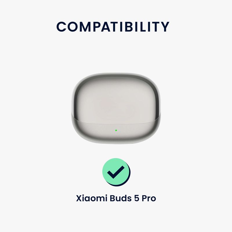 TV, Audio-Video si Foto - Portabile audio - Casti audio - Husa casti Kwmobile pentru Xiaomi Buds 5 Pro, protectie la zgarieturi, Silicon, verde - Infinity.ro