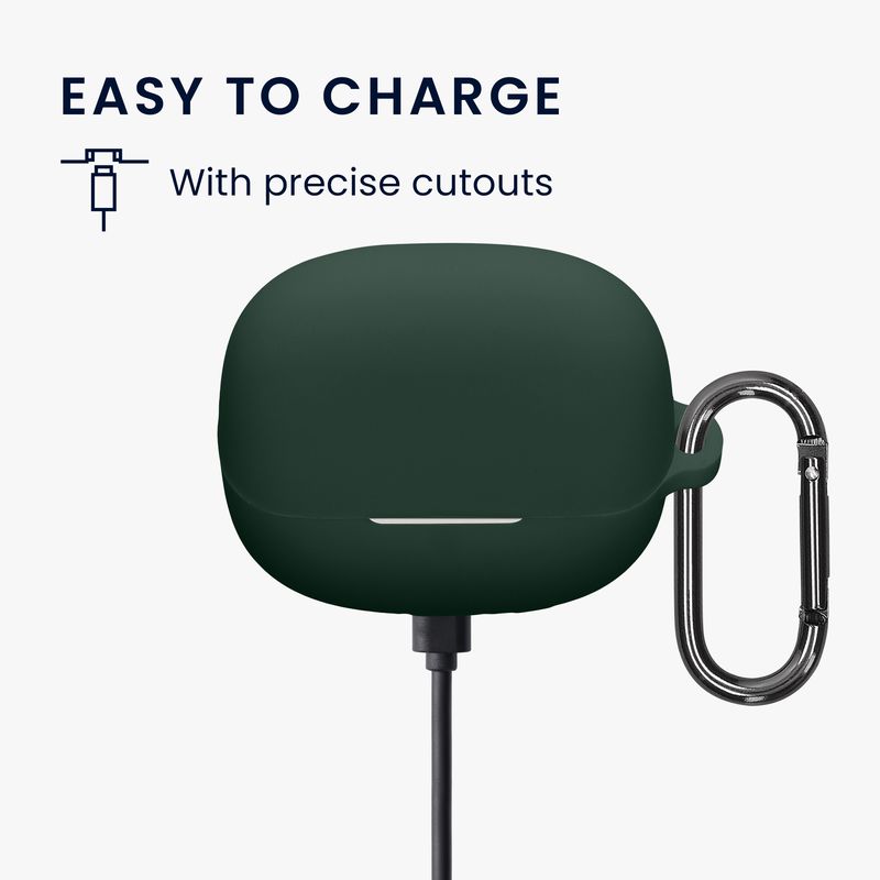 TV, Audio-Video si Foto - Portabile audio - Casti audio - Husa casti Kwmobile pentru Xiaomi Buds 5 Pro, protectie la zgarieturi, Silicon, verde - Infinity.ro
