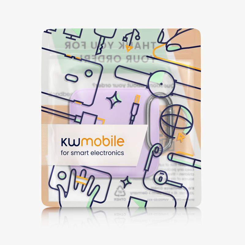 TV, Audio-Video si Foto - Portabile audio - Casti audio - Husa casti Kwmobile pentru Timekettle W4 Pro, protectie la zgarieturi, Silicon, mov - Infinity.ro