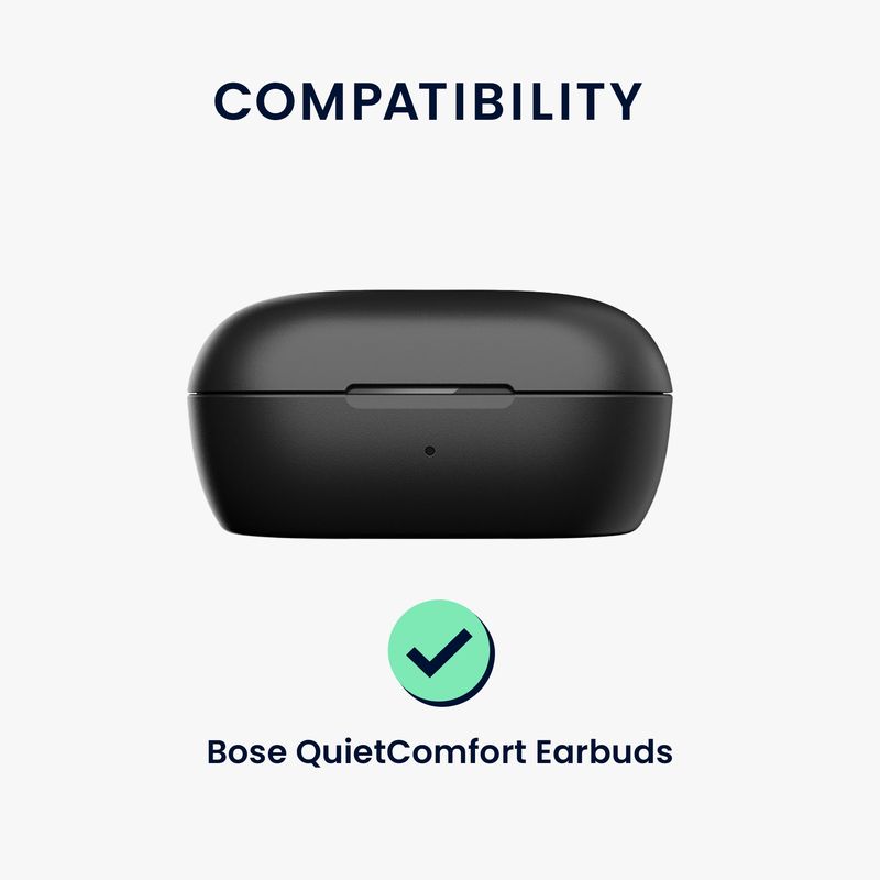 TV, Audio-Video si Foto - Portabile audio - Casti audio - Husa casti Kwmobile pentru Bose QuietComfort Earbuds, protectie la zgarieturi, Silicon, verde - Infinity.ro