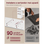 Casa si Gradina - Mobilier - Comode si corpuri - Masute de toaleta - Masa de toaleta Kailyn cu oglinda LED, 9 sertare, MDF, priza incorporata, oglinda zoom detasabila, 110x40x142 cm, alb - Infinity.ro