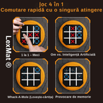 Jucarii, Copii si Bebe - Jucarii si jocuri - Jucarii & jocuri educative - Laptopuri, tablete si gadget-uri copii - Joc X si O LexMat SmartTic-Tac-Toe 4 in 1 Portocaliu, pentru 3+ ani, design compact, electronic, mod joc vs AI - Infinity.ro