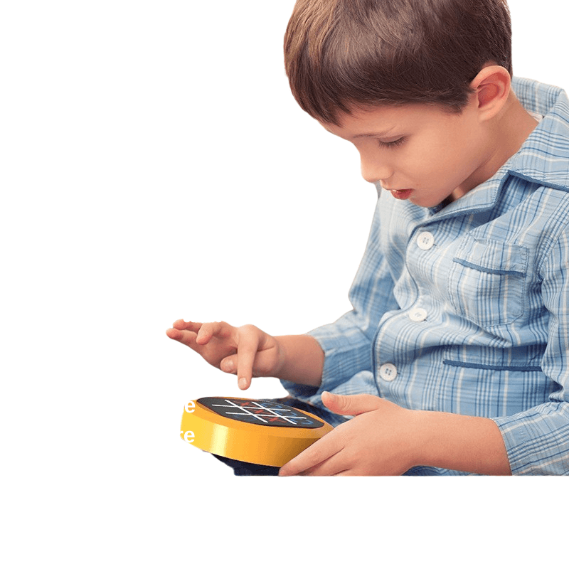 Jucarii, Copii si Bebe - Jucarii si jocuri - Jucarii & jocuri educative - Laptopuri, tablete si gadget-uri copii - Joc X si O LexMat SmartTic-Tac-Toe 4 in 1 Portocaliu, pentru 3+ ani, design compact, electronic, mod joc vs AI - Infinity.ro