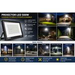 Casa si Gradina - Corpuri si surse de iluminat - Iluminat comercial si industrial - Proiectoare si lampi de lucru - Proiector LED Exterior 500W, 420 LED-uri, Alimentare 220V, IP66, Rezistent la Apa si praf - Infinity.ro