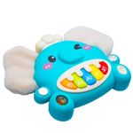 Jucarii, Copii si Bebe - Jucarii si jocuri - Jucarii bebelusi - Jucarii interactive bebelusi - Orga Muzicala Interactiva Bebelusi Elefant Urechi Pufoase, Sunete de Animale si Melodii Vesele, 18 luni+ - Infinity.ro