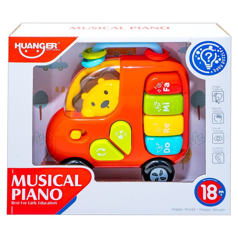Jucarii, Copii si Bebe - Jucarii si jocuri - Jucarii bebelusi - Jucarii interactive bebelusi - Orga Muzicala Interactiva Bebelusi Masinuta Sunete, Melodii, Roti Mobile si Inele Senzoriale, 18 luni+ - Infinity.ro