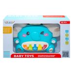 Jucarii, Copii si Bebe - Jucarii si jocuri - Jucarii bebelusi - Jucarii interactive bebelusi - Orga Muzicala Interactiva Bebelusi Elefant Urechi Pufoase, Sunete de Animale si Melodii Vesele, 18 luni+ - Infinity.ro