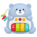 Jucarii, Copii si Bebe - Jucarii si jocuri - Jucarii bebelusi - Jucarii interactive bebelusi - Orga Muzicala Interactiva Bebelusi Ursulet, Melodii, Sunete si Inele Senzoriale, 18 luni+ - Infinity.ro