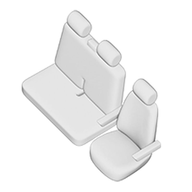 Auto si Moto - Intretinere auto - Huse auto - Set Huse Scaun Umbrella Pentru Vw T5 (2+1) Transporter Van 2004-2015 - Infinity.ro