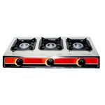 Electronice si Electrocasnice - Aragazuri, cuptoare si hote - Plite incorporabile - Plite pe gaz - Plita gatit portabila - aragaz din Inox, 3 arzatoare, Alimentare GPL, 72 x 40 x 10 cm - Infinity.ro