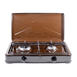 Electronice si Electrocasnice - Aragazuri, cuptoare si hote - Plite incorporabile - Plite pe gaz - Plita Gatit Portabila - Aragaz Emailat, 2 Arzatoare, 1.5 kW / 0.9 kW, 50 x 36 x 10 cm - Infinity.ro
