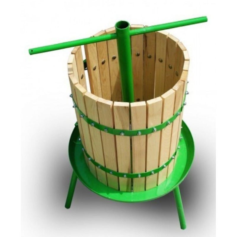 Casa si Gradina - Gradinarit si plante - Agricultura - Produse vinificatie - Teasc, presa din lemn pentru zdrobit struguri, fructe, 40 L, diametru cos 35 cm - Infinity.ro