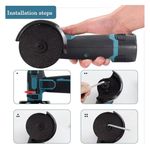 Casa si Gradina - Constructii - Scule electrice si accesorii - Polizoare - Mini Polizor Unghiular, Flex, Fara Fir, 12V, 19500 RPM, 2 Acumulatori, Portabil, 2 Discuri - Infinity.ro
