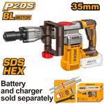 Casa si Gradina - Constructii - Scule electrice si accesorii - Rotopercutoare - Demolator Profesional 20V SDS HEX Brushless INGCO CDBLI20358, 16J, 0-3200 bpm, sistem prindere SDS HEX, fara acumulator si incarcator - Infinity.ro
