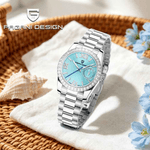 Fashion, accesorii si bijuterii - Femei - Bijuterii femei - Ceasuri femei - Ceas Dama PAGANI DESIGN PD-1776 Ice Blue, VH65, Safir, 100M, 32mm - Infinity.ro