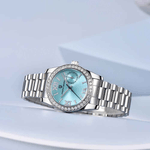 Fashion, accesorii si bijuterii - Femei - Bijuterii femei - Ceasuri femei - Ceas Dama PAGANI DESIGN PD-1776 Ice Blue, VH65, Safir, 100M, 32mm - Infinity.ro