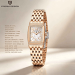 Fashion, accesorii si bijuterii - Femei - Bijuterii femei - Ceasuri femei - Ceas Dama PAGANI DESIGN PD-1737 Gold, Swiss Ronda 762, Safir, 50M, 22mm - Infinity.ro