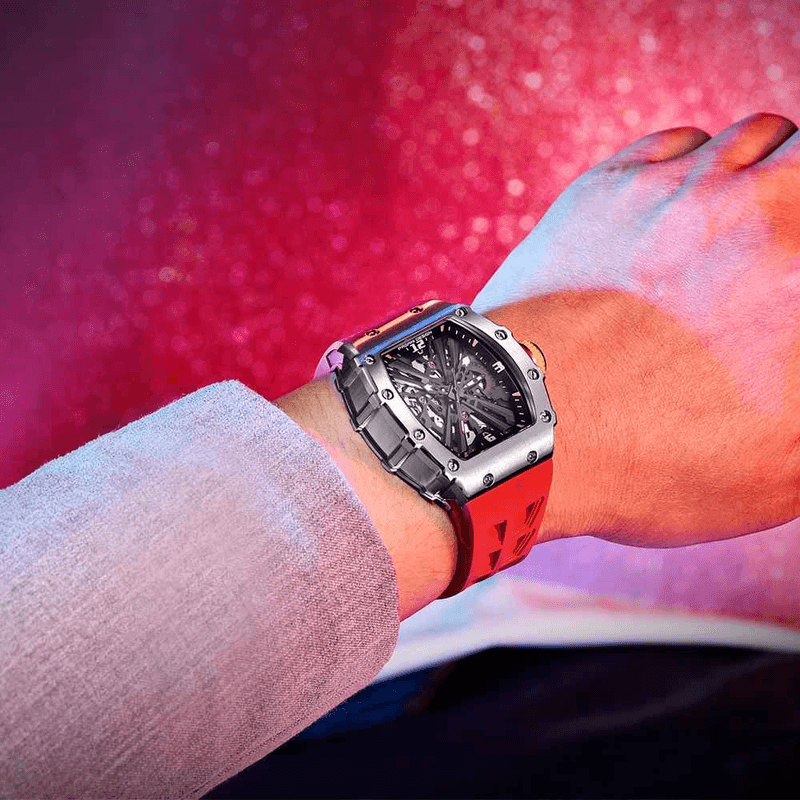 Fashion, accesorii si bijuterii - Barbati - Bijuterii barbati - Ceasuri barbati - Ceas PAGANI DESIGN PD-1738 Red, Quartz VH65, Safir AR, Otel 316L, 42mm, 50M - Infinity.ro