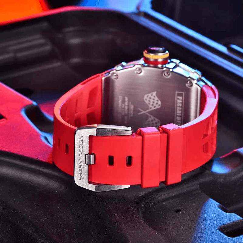 Fashion, accesorii si bijuterii - Barbati - Bijuterii barbati - Ceasuri barbati - Ceas PAGANI DESIGN PD-1738 Red, Quartz VH65, Safir AR, Otel 316L, 42mm, 50M - Infinity.ro