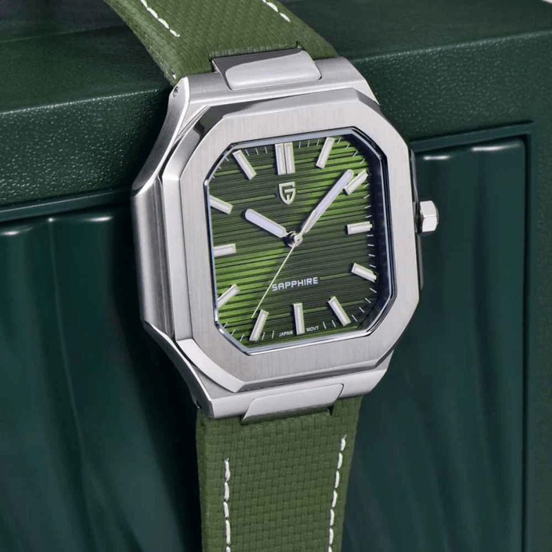 Fashion, accesorii si bijuterii - Barbati - Bijuterii barbati - Ceasuri barbati - Ceas PAGANI DESIGN PD-YS019 Green, VH31 Quartz, Safir, Bezel Ceramic, 37mm, 50M - Infinity.ro