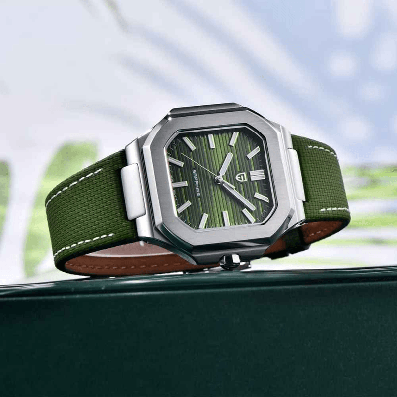 Fashion, accesorii si bijuterii - Barbati - Bijuterii barbati - Ceasuri barbati - Ceas PAGANI DESIGN PD-YS019 Green, VH31 Quartz, Safir, Bezel Ceramic, 37mm, 50M - Infinity.ro