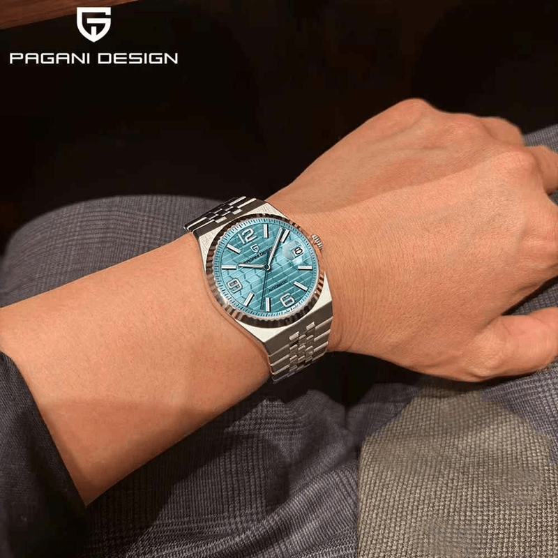 Fashion, accesorii si bijuterii - Barbati - Bijuterii barbati - Ceasuri barbati - Ceas Automatic PAGANI DESIGN PD-YS027 Sky Blue, Miyota 8215, Safir, 100M, 40.5mm - Infinity.ro