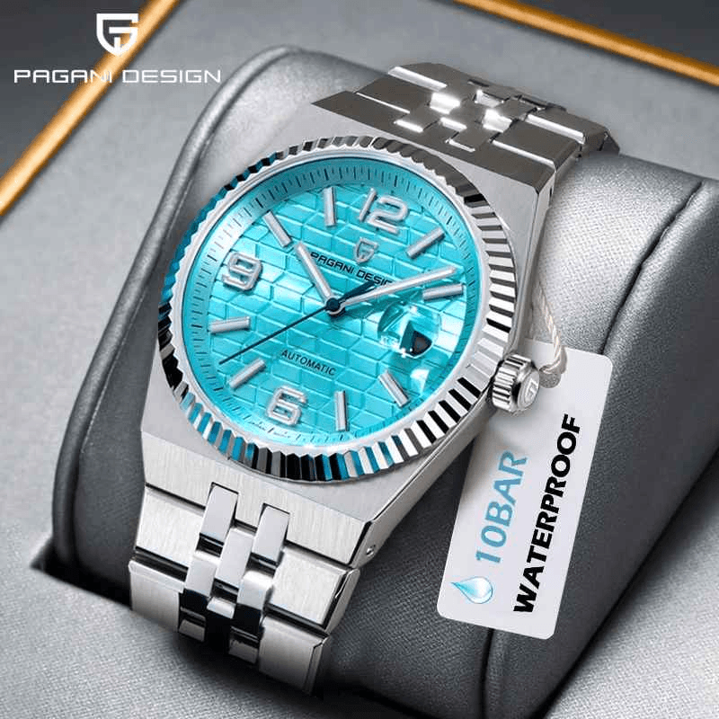Fashion, accesorii si bijuterii - Barbati - Bijuterii barbati - Ceasuri barbati - Ceas Automatic PAGANI DESIGN PD-YS027 Sky Blue, Miyota 8215, Safir, 100M, 40.5mm - Infinity.ro