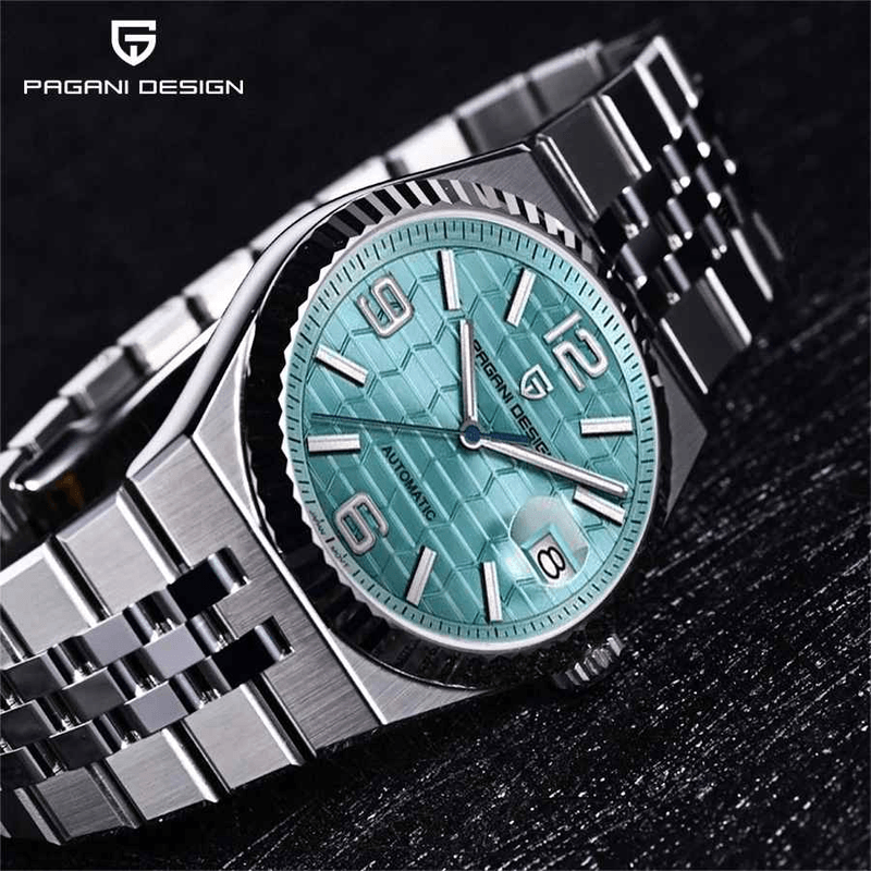 Fashion, accesorii si bijuterii - Barbati - Bijuterii barbati - Ceasuri barbati - Ceas Automatic PAGANI DESIGN PD-YS027 Sky Blue, Miyota 8215, Safir, 100M, 40.5mm - Infinity.ro