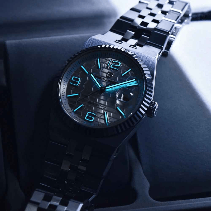 Fashion, accesorii si bijuterii - Barbati - Bijuterii barbati - Ceasuri barbati - Ceas Automatic PAGANI DESIGN PD-YS027 Sky Blue, Miyota 8215, Safir, 100M, 40.5mm - Infinity.ro